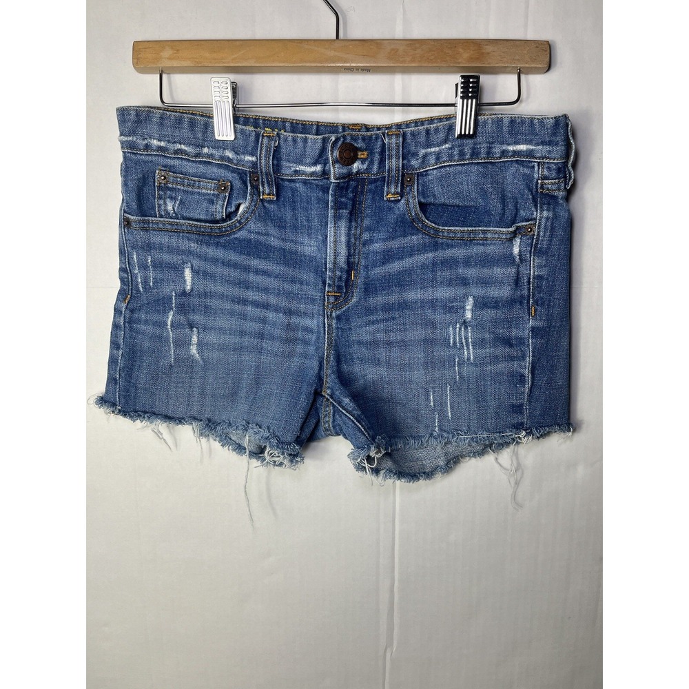 J. Crew Toothpick Womens Cut Off Jean Shorts Size 29 White Low Rise
